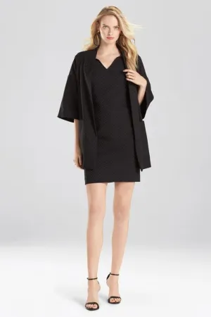 Solid Jacquard Kimono Topper