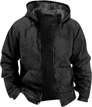 SUWBMHWE Light Jacket Men,Men's Zipper Hoodie Heavyweight Long Sleeve Casual Tops Warm Sweatshirt Jacket with Pocket