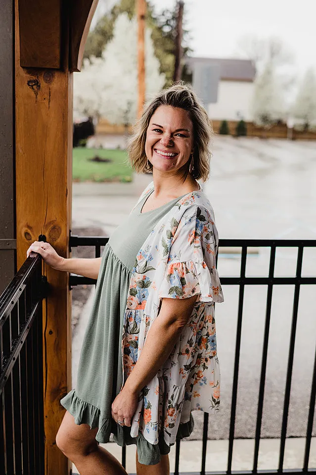 Tiered Floral Kimono