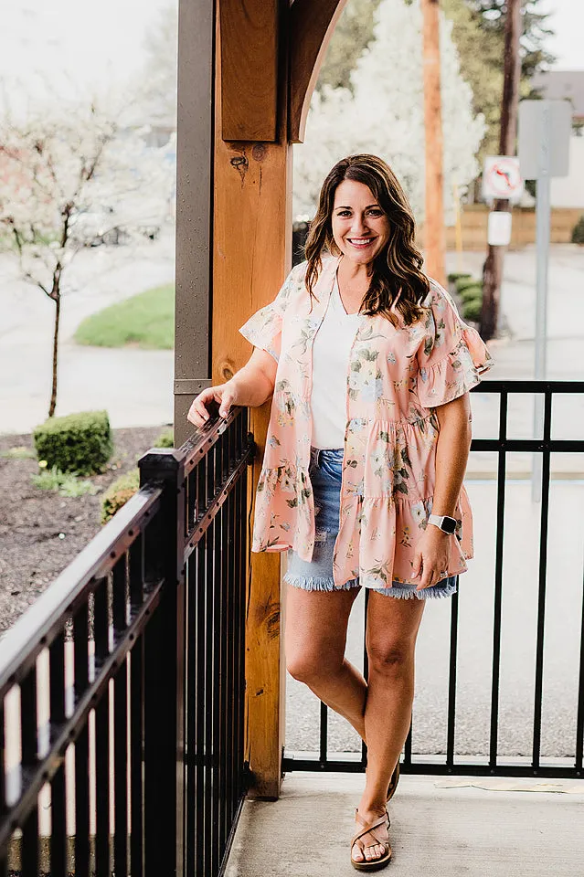 Tiered Floral Kimono