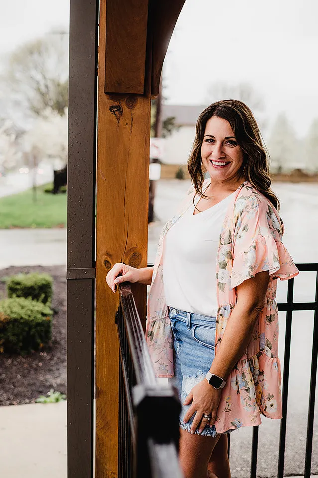 Tiered Floral Kimono