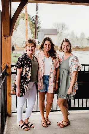 Tiered Floral Kimono