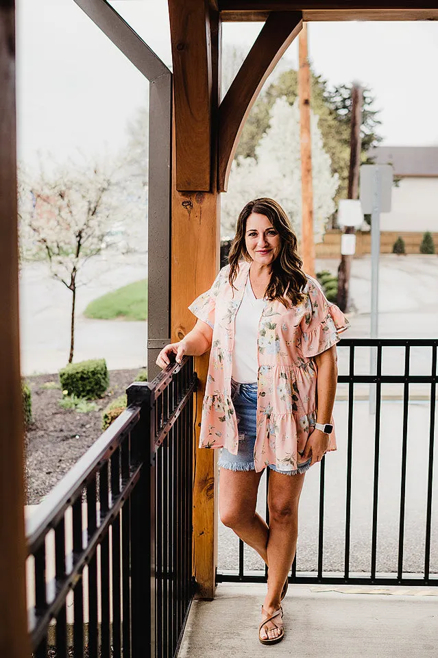 Tiered Floral Kimono