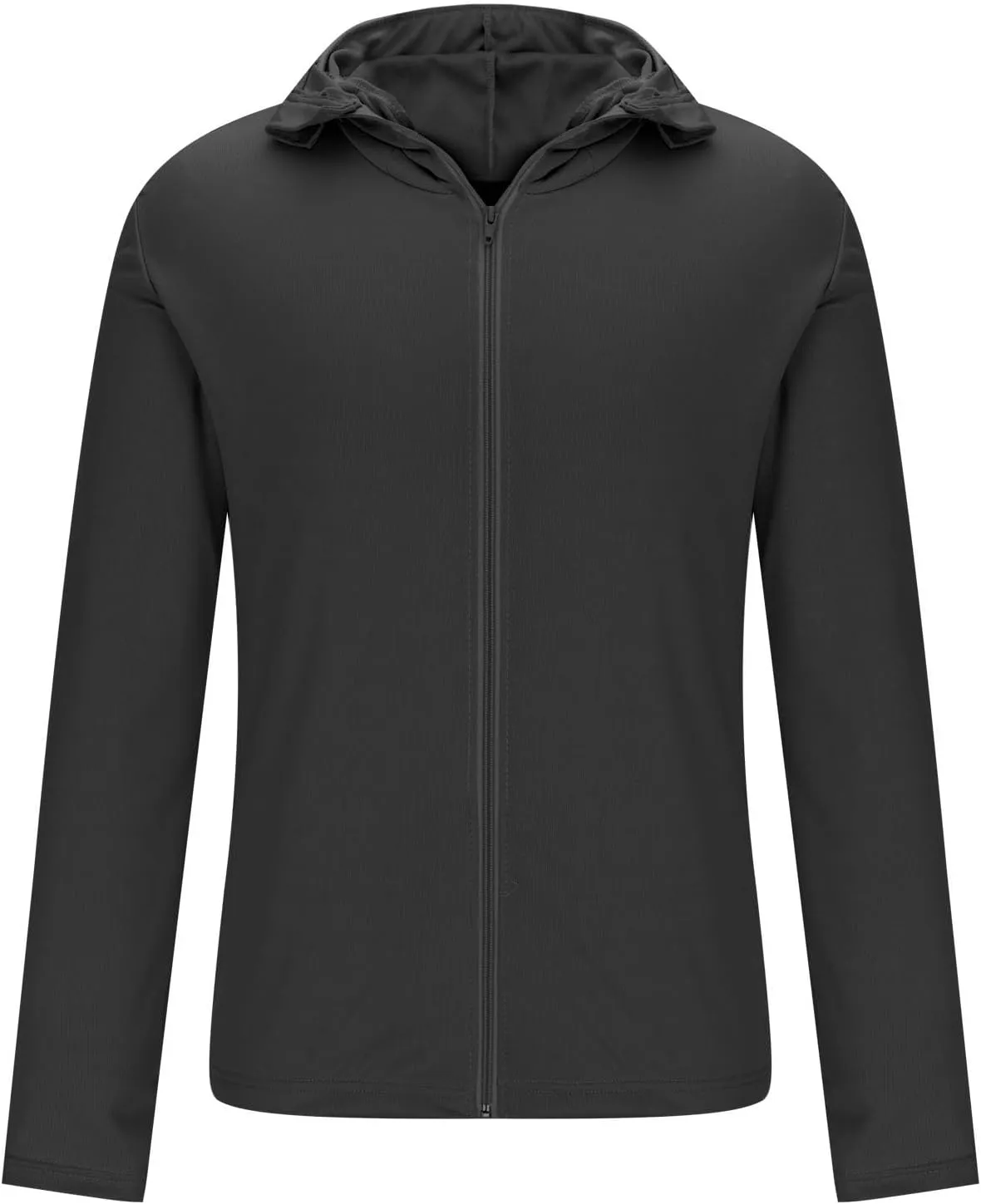 Unisex UPF 50  Sun Protection Hoodie Jackets Full Zip Long Sleeve Active Shirts Outwear For Outdoor Hiking Running