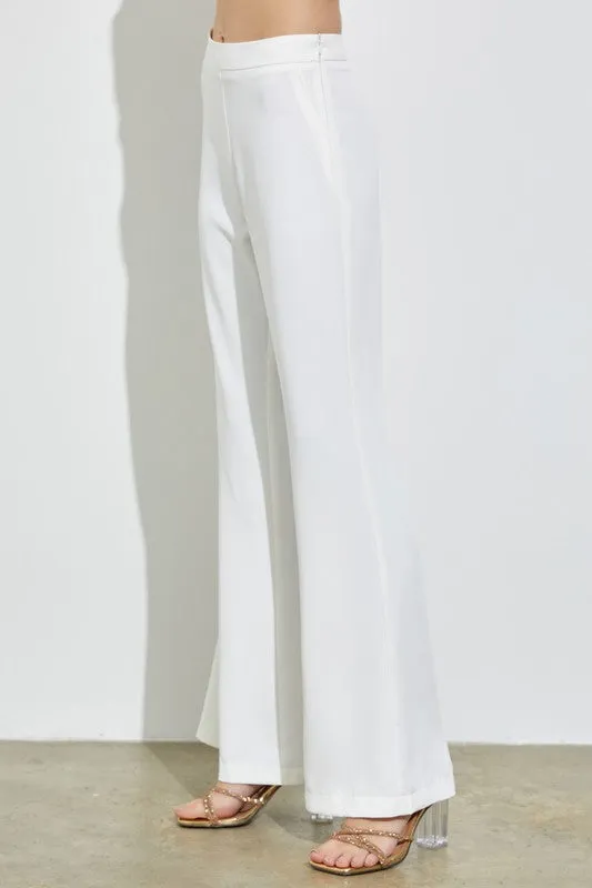 White Wide Leg Pants