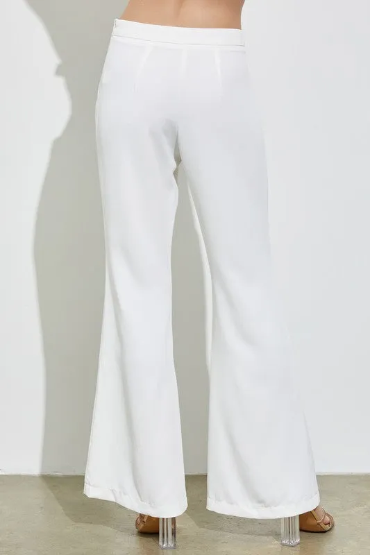 White Wide Leg Pants