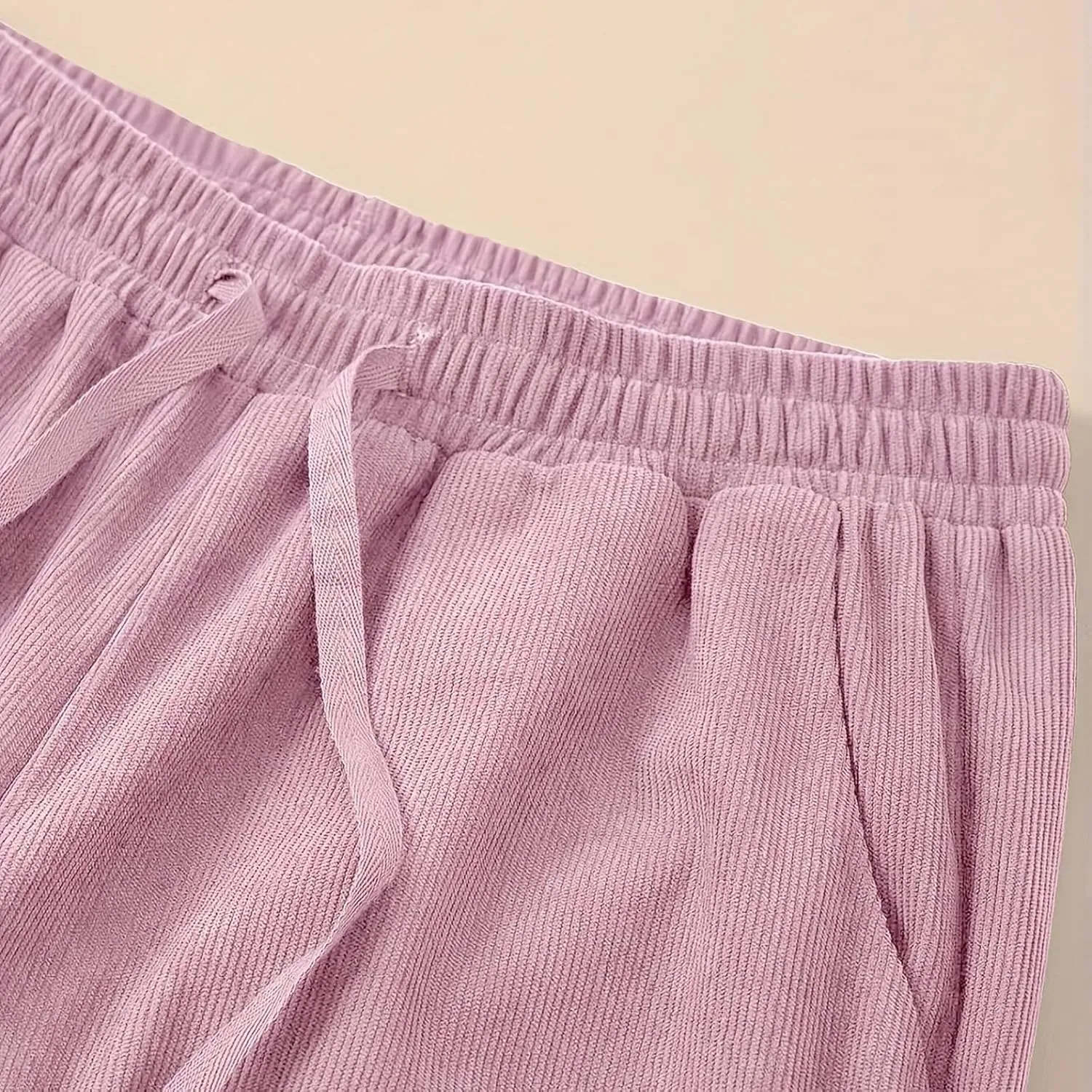 Womens Cotton Linen Straight Leg Pants High Waisted Drawstring Stretchy Business Work Casual Trousers with Pockets